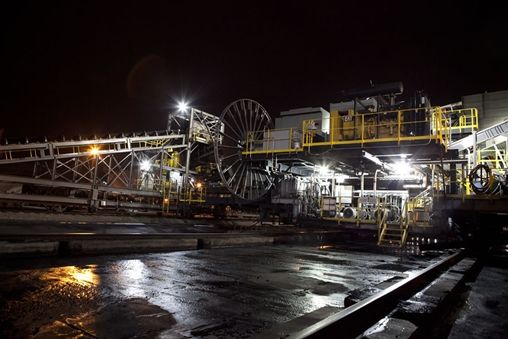 Large machine sitting